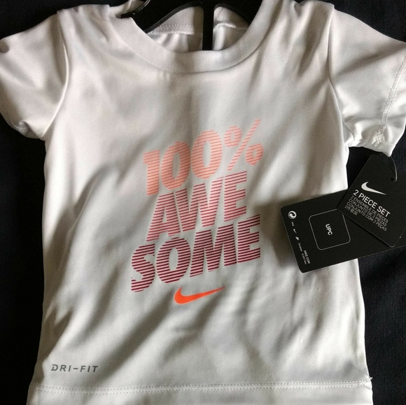 NWT NIKE Toddler 12M 18M Shortsleeve T-shirt & Short Set 2 Piece Outfit - Picture 5 of 9
